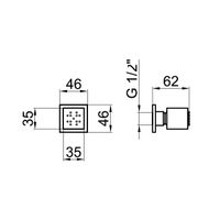 Форсунка гидромассажная Webert AC0333015, хром — фото 2, Душевые форсунки