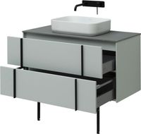 Тумба под раковину Allen Brau Reality 100 1.32007.PWM подвесная Папирус матовый — фото 45, Тумбы под раковину