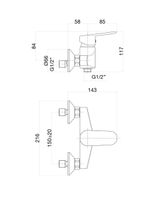Смеситель для душа Fiore KEVON BLACK MATT , черный арт-81NN6511 — фото 2, Смеситель для душа