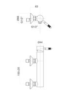 Товар: Смеситель для душа Fiore XENON , хром арт-44CR5170 - фото 2 Смеситель для душа Fiore XENON , хром арт-44CR5170 — фото 2, Смеситель для душа