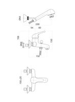 Смеситель для ванны Fiore KING , хром арт-39CR1000 — фото 2, Смеситель для ванны