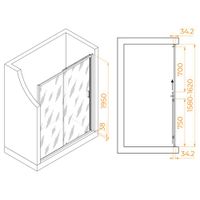 Душевая дверь 160*195 RGW PA-14 Хром/Прозрачное/6 мм (EasyClean) арт-41081416-11 — фото 8, Раздвижные душевые двери