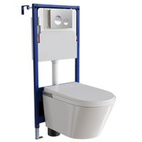 Унитаз умный подвесной RGW SW-70  белый  (с инсталляцией и кнопкой смыва) 2 уп) арт-63420270-01 — фото 1, Умные унитазы