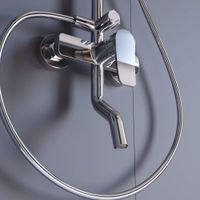 Душевая стойка RGW SP-25 Хром Головной душ/Смеситель (Ручной душ.Шланг 1,5 м.) арт-59140125-01 — фото 4, Душевые стойки