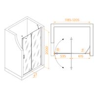 Товар: Душевая дверь RGW HO-014B 120x200, профиль черный, стекло прозрачное/8 мм (EasyClean), арт-350601412-14 - фото 4 Душевая дверь RGW HO-014B 120x200, профиль черный, стекло прозрачное/8 мм (EasyClean), арт-350601412-14 — фото 4, Распашные душевые двери