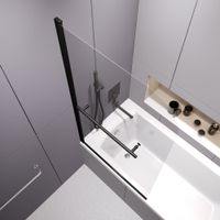 Шторка на ванну  80*140 RGW SC-114-B Чёрный/Прозрачное/6 мм (Easy) арт-411111408-14 — фото 6, Шторки для ванной распашные