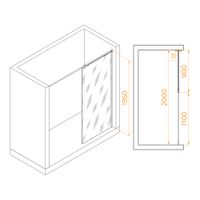 Товар: Душевая перегородка 90*195 RGW WA-033 Хром/Матовое/6 мм (Easy) арт-351003309-21 - фото 3 Душевая перегородка 90*195 RGW WA-033 Хром/Матовое/6 мм (Easy) арт-351003309-21 — фото 3, Душевые перегородки