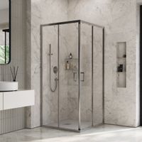 Душевой уголок INRAIN VIN-030 /  90х 90х195 / квадрат / Хром / Прозрачное / 6 мм арт-73VI03099-CH