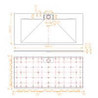 Душевой поддон 90*200*2,6 RGW TKS-209Gr Серый/Прямоуг Ø 90 мм  арт-553802920-12 — фото 7, Стеклопластиковые душевые поддоны