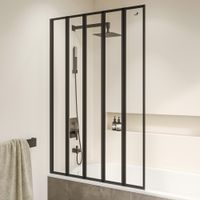 Шторка на ванну 120*150 RGW SC-22 B Чёрный/Прозрачное/4 мм (Easy) арт-03112212-14 — фото 1, Складные шторки для ванной