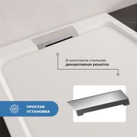 Душевой поддон IN A-61 Белый Трапеция 90*90 арт-IN995033-01 — фото 3, Душевые поддоны из искусственного камня