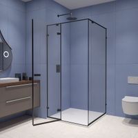 Душевой уголок RGW SV-030B 100x100, квадратный, профиль черный, стекло прозрачное/8 мм, арт-353203000-14 — фото 5, Квадратные душевые уголки