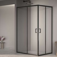 Душевой уголок RGW Passage PA-040B 100x90 профиль Черный стекло прозрачное арт-350804090-14 — фото 2, Прямоугольные душевые уголки