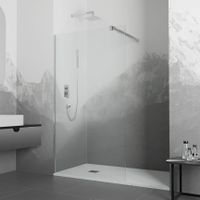 Душевая перегородка INRAIN MONT-001 / 120х195 / Хром / Прозрачное / 10 мм арт-73MO00112-CH — фото 1, Душевые перегородки