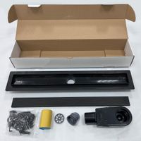 Душевой лоток Drain Leo-31-60 прямой 600 черный Ø 50 мм на ножках, сифон арт-60213160-04 — фото 7, Душевые лотки