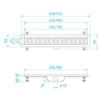 Товар: Душевой лоток прямой INRAIN HRL-10-60 600 Ø 40 мм хром арт-HL211060-CH - фото 5 Душевой лоток прямой INRAIN HRL-10-60 600 Ø 40 мм хром арт-HL211060-CH — фото 5, Душевые лотки