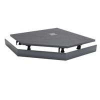 Душевой поддон трапеция RGW ST/T-G 100x100, каменный, графит, арт-16155100-02 — фото 15, Душевые поддоны из искусственного камня