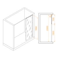 Душевая перегородка  70*195 RGW WA-034 Хром/Прозрачное/8 мм (Easy) арт-351003407-11 — фото 3, Душевые перегородки