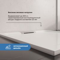 Душевой поддон IN A-61 Белый Трапеция 90*90 арт-IN995033-01 — фото 4, Душевые поддоны из искусственного камня