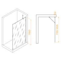 Душевая перегородка INRAIN MONT-110 / 120х195 / Хром / Прозрачное / 8 мм арт-73MO11012-CH — фото 2, Душевые перегородки