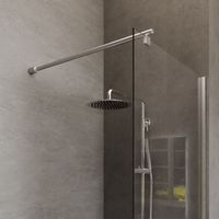 Шторка на ванну INRAIN MC-050 /  70х150 / Хром / Прозрачное / 6 мм арт-73MC05007-CH — фото 2, Неподвижные шторки для ванной