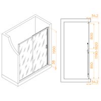Душевая дверь 180*195 RGW PA-14 Gr Серый/Прозрачное/6 мм (EasyClean) арт-41081418-110 — фото 3, Раздвижные душевые двери