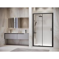 Душевая дверь 130*195 RGW PA-14 B Чёрный/Прозрачное/6 мм (EasyClean) арт-41081413-14 — фото 1, Раздвижные душевые двери