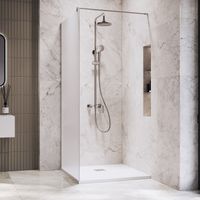 Душевая перегородка INRAIN MONT-002 /  90х195 / Хром / Матовое / 6 мм арт-73MO00209-MCH — фото 2, Душевые перегородки