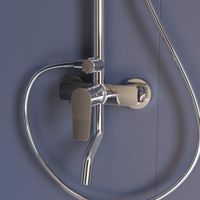 Душевая стойка RGW SP-25 Хром Головной душ/Смеситель (Ручной душ.Шланг 1,5 м.) арт-59140125-01 — фото 3, Душевые стойки