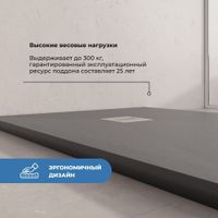 Товар: Душевой поддон IN-70100 графит Прямоугольный 70*100 арт-IN017251-02 - фото 4 Душевой поддон IN-70100 графит Прямоугольный 70*100 арт-IN017251-02 — фото 4, Душевые поддоны из искусственного камня