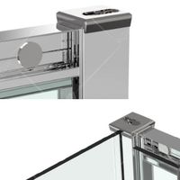 Душевой уголок  90*90*185 RGW CL-54 Полукруг/Хром/Прозрачное/5 мм арт-32095499-11 — фото 3, Душевые уголки четверть круга