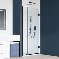 Душевая дверь INRAIN MIT-012 / 120х195 / Чёрный / Прозрачное / 8 мм арт-73MI01212-TB — фото 1, Распашные душевые двери