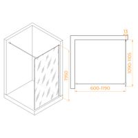 Душевая перегородка 110*195 RGW WA-010-G Золото/Прозрачное/8 мм арт-351001011-16 — фото 2, Душевые перегородки