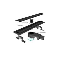 Душевой лоток Drain Leo-30-60 прямой 600 черный Ø 50 мм на ножках, сифон арт-60213060-04 — фото 2, Душевые лотки