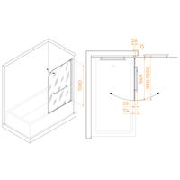Шторка на ванну 100*150 RGW SC-02 Хром/Прозрачное/8 мм (Easy) арт-03110210-11 — фото 2, Шторки для ванной распашные
