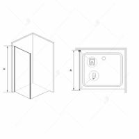 Боковая панель  80*195 RGW Z-14 Хром/Прозрачное/6 мм (LE-03;04) арт-06221408-11 — фото 2, Боковые стенки