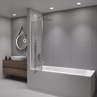 Шторка на ванну 100*140 RGW SC-11 Хром/Прозрачное/6 мм (99-100 Easy) арт-03111110-11 — фото 4, Шторки для ванной распашные