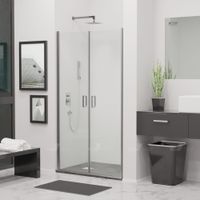 Душевая дверь 100*195 RGW LE-06 Хром/Прозрачное/6 мм (Easy) арт-06120600-11 — фото 2, Распашные душевые двери