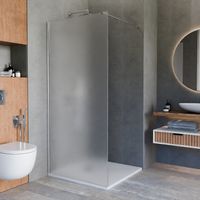 Душевая перегородка INRAIN MONT-010 /  90х195 / Хром / Матовое / 8 мм арт-73MO01009-MCH — фото 1, Душевые перегородки