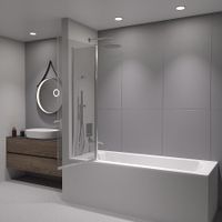 Шторка на ванну 100*140 RGW SC-11 Хром/Прозрачное/6 мм (99-100 Easy) арт-03111110-11 — фото 5, Шторки для ванной распашные