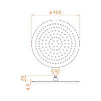 Верхний душ RGW SP-81-40 Круглый/Хром Ø 40 арт-21148140-01 — фото 8, Верхние души
