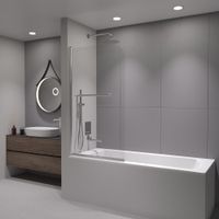 Шторка на ванну  80*140 RGW SC-114 Хром/Прозрачное/6 мм (Easy) арт-411111408-11 — фото 1, Шторки для ванной распашные