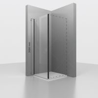 Боковая панель 100*200 RGW Z-050-3-B Чёрный/Матовое/6 мм арт-352253100-24 — фото 1, Боковые стенки