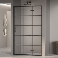 Душевая дверь 120*195 RGW PA-07 B "R" Чёрный/Прозрачное(Принт)/6 мм (Easy) арт-41080712-84R — фото 2, Распашные душевые двери