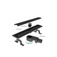 Душевой лоток Drain Leo-31-60 прямой 600 черный Ø 50 мм на ножках, сифон арт-60213160-04 — фото 2, Душевые лотки