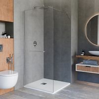 Душевая перегородка INRAIN MONT-040 / 120х195 / Хром / Прозрачное / 8 мм арт-73MO04012-CH — фото 1, Душевые перегородки