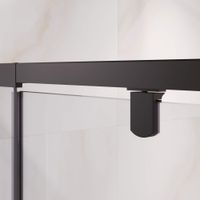 Душевая дверь  80- 90*195 RGW PA-008-B Чёрный/Прозрачное/6 мм (Easy) арт-350800889-14 — фото 3, Распашные душевые двери