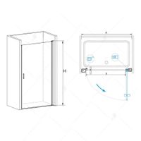 Товар: Душевая дверь 60*195 RGW LE-03 Хром/Прозрачное/6 мм арт-06120306-11 - фото 2 Душевая дверь 60*195 RGW LE-03 Хром/Прозрачное/6 мм арт-06120306-11 — фото 2, Распашные душевые двери