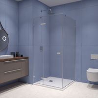 Душевой уголок RGW SV-030 100x100, квадратный, профиль хром, стекло прозрачное/8 мм, арт-353203000-11 — фото 4, Квадратные душевые уголки