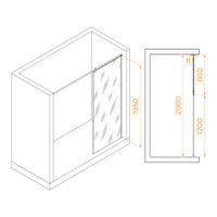 Душевая перегородка  80*195 RGW WA-033 Хром/Прозрачное/6 мм (Easy) арт-351003308-11 — фото 3, Душевые перегородки